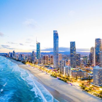 Drone shot of Gold Coast skyline